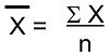 Average/Mean Formua