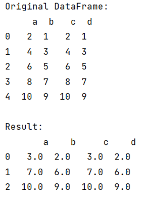 Example: Calculate average of every x rows in a table