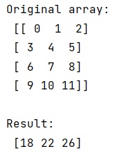 Example: How to calculate the sum of all columns of a 2D numpy array (efficiently)?