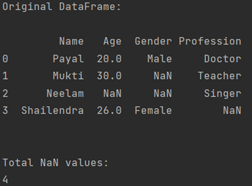 check if any value is NaN in a Pandas DataFrame