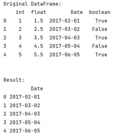 Example: How to check if a column in a pandas dataframe is of type datetime or a numerical?