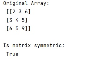Example: How to check if a matrix is symmetric in NumPy?