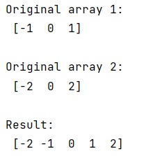 Concatenate Two Arrays, Extract Unique Values | Output