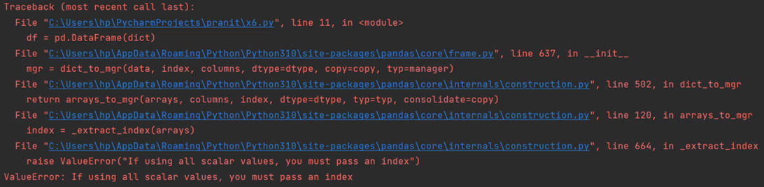 Constructing pandas DataFrame from values in variables | Output 3