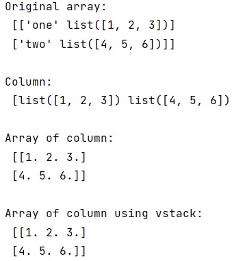 NumPy 2D array (dtype) to a regular 2D array (floats)