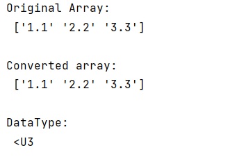 Example: How to convert an array of strings to an array of floats in NumPy?