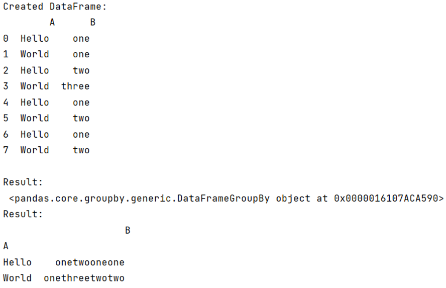 Example: Convert DataFrame GroupBy object to DataFrame Pandas