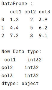 Example: Convert entire pandas dataframe to integers