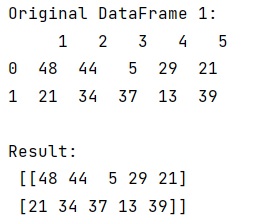 Example: Convert pandas dataframe to NumPy arrayframe