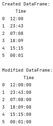 Example: Convert strings to time without date