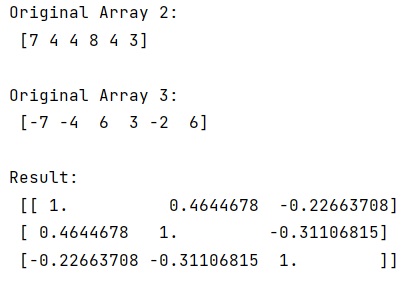 Example: Why does corrcoef return a matrix?