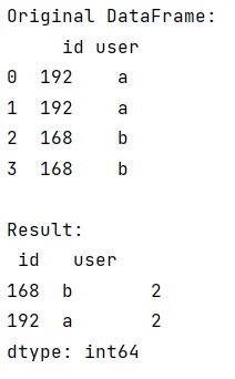 Example: Count by unique pair of columns in pandas