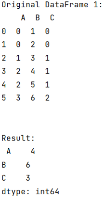 Example: Count of distinct elements in dataframe in each column