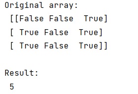 Example: How to count the number of true elements in a NumPy bool array?