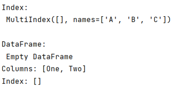 Example: Create an empty MultiIndex