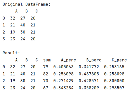 Example: Create new columns and fill with calculated values from same dataframe