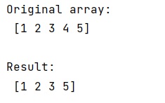 Delete an object from NumPy array
