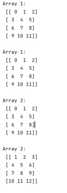 Example: What is the difference between i+1 and i += 1 in a for loop with NumPy?