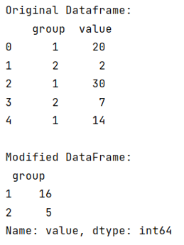 Example: Pandas difference between largest and smallest value within group