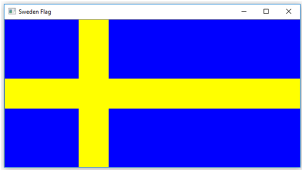 Drawing flag of sweden | Image processing in Python