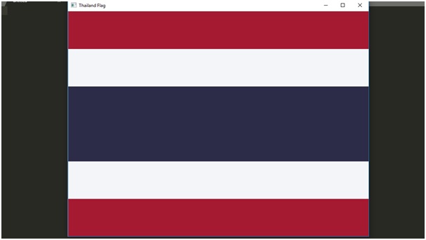 Drawing flag of Thailand | Image processing in Python