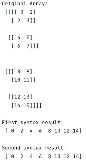 Example: How do you use the ellipsis slicing syntax?