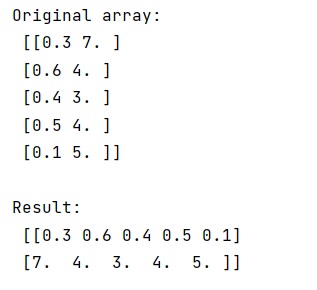 Example: What is the equivalent of zip() in NumPy?