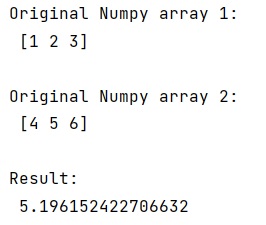 Example: Calculate the Euclidean distance using NumPyframe