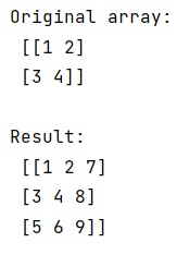 Example: Simplest way to extend a NumPy array in 2 dimensions