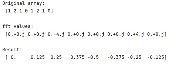 Example: How to extract frequency associated with fft values?