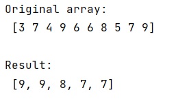 Example: Fast way to find the n-largest values of an array using NumPy