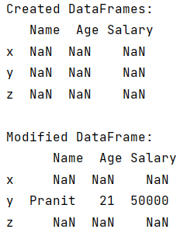 Example: Fill a DataFrame row by row