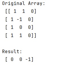 Example: How to find first non-zero value in every column of a NumPy array?