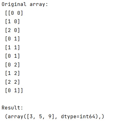 Example: Find matching rows in 2 dimensional NumPy array