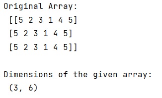 Example: How to find the length (or dimensions, size) of a NumPy matrix?