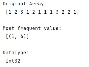 Example: Find the most frequent value in a NumPy array