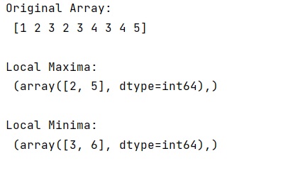 Example: Finding local maxima/minima with NumPy in a 1D NumPy array
