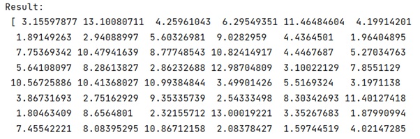 Example: Generate random array of floats between a range