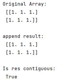 Example 2: How to get a contiguous array in NumPy?