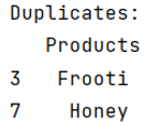 Example 2: Get a list of all the duplicate items