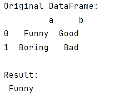 Example 2: How to get a single value as a string from pandas dataframe?