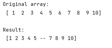 Example: How to get all the values from a NumPy array excluding a certain index?