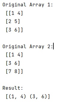 Example: How to get intersecting rows across two 2D NumPy arrays?