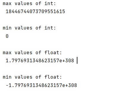Example: How to get the range of valid Numpy data types?