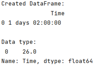 Example: Total number of hours from a Pandas Timedelta