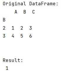 Example: Getting the integer index of a pandas dataframe row fulfilling a condition