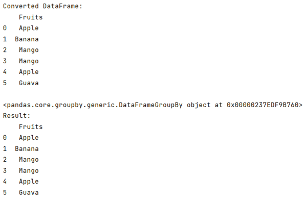 Example: Group a series by values