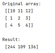 Example: Iterating over NumPy matrix rows to apply a function each?
