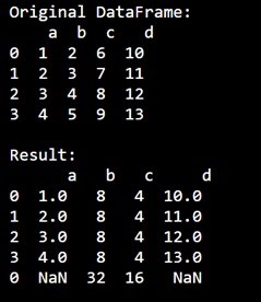 Example: Iterating through columns and subtracting with the Last Column in pd.dataframeframe