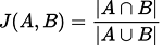 Jaccard similarity formula